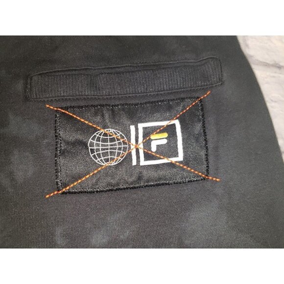 NEW Fila Boys Size Large Black Tie-Dye Sweat Shorts Drawstring Waist - Picture 4 of 6